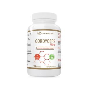 Progress Labs Cordyceps 750mg Ekstrakt 40% | 120 vege caps