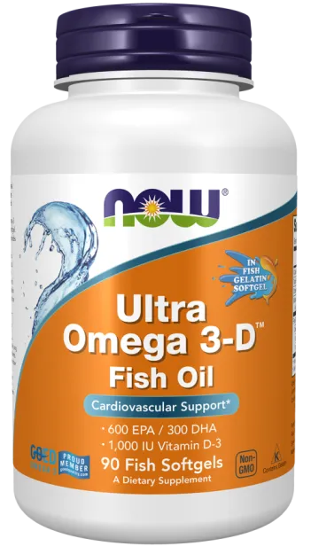 Now Ultra Omega 3-D + Vitamin D-3 | 90 softgels