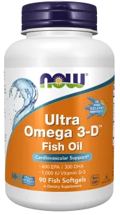 Now Ultra Omega 3-D + Vitamin D-3 | 90 softgels