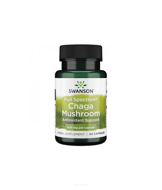 Swanson Full Spectrum Chaga Mushroom 400mg | 60 kaps.