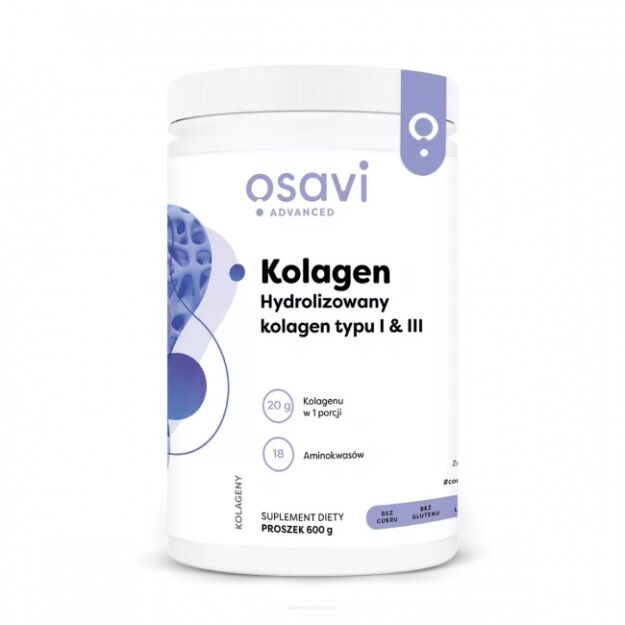 Osavi Kolagen Hydrolizowany, Typu I & III | 600g