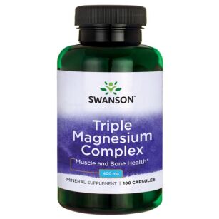 Swanson Triple Magnesium Complex 400mg |  100 kapsułek