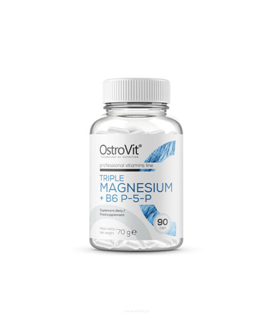 OstroVit Triple Magnesium + B6 P-5-P | 90 kaps.