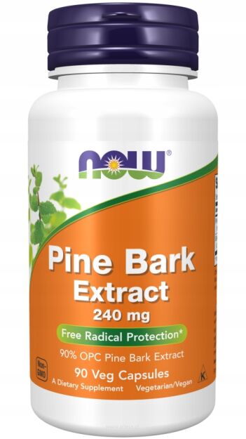 Now Foods Pine Bark Extract 240mg | 90 kapsułek