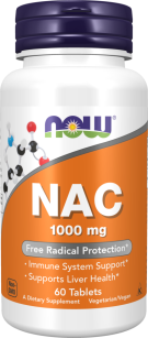 Now Foods NAC N-Acetyl Cysteine 1000 mg | 60 tabletek