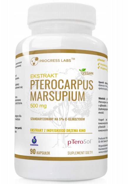 Progress Labs Ekstrakt  Pterocarpus Marsupium 500mg | 90 kapsułek