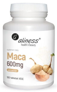 Aliness Maca ekstrakt 10:1 600mg | 100 tabletek vege