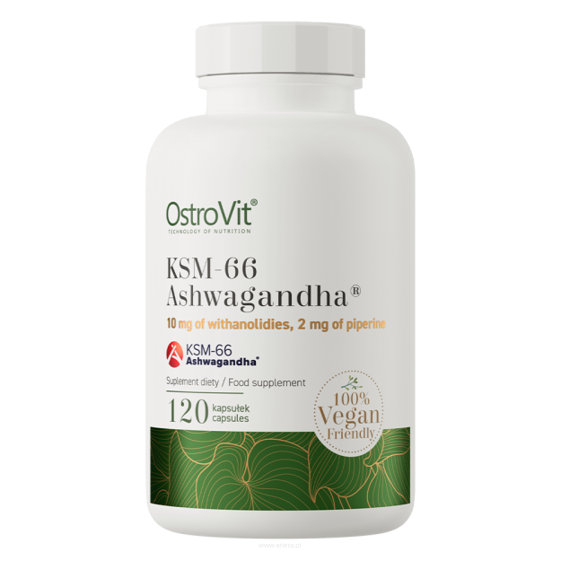 Ostrovit KSM-66 Ashwagandha | 120 kapsułek