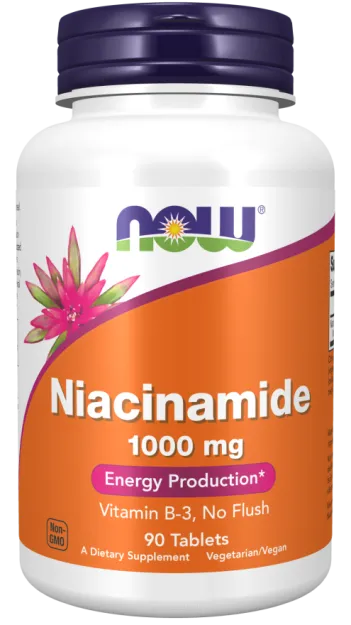 Now Niacinamide 1000mg | 90 tabletek