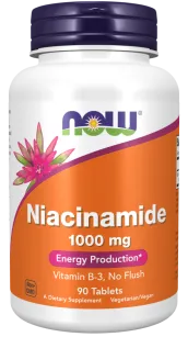 Now Niacinamide 1000mg | 90 tabletek