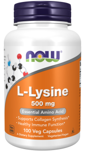 Now Foods L-Lysine 500mg | 100 kapsułek