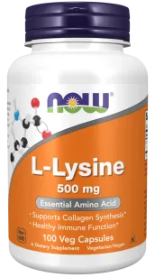 Now Foods L-Lysine 500mg | 100 kapsułek