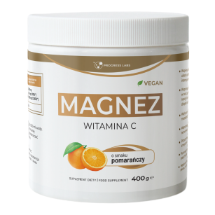 Progress Magnez + Witamina c 1000 mg 400g | pomarańcza