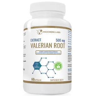 Progress Labs Valerian Root Kozłek lekarski 500mg | 60 kapsułek