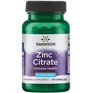 Swanson Zinc Citrate 30mg | 60 kaps.