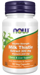 Now Foods Silymarin Milk Thistle Extract 300mg | 50 vcaps.