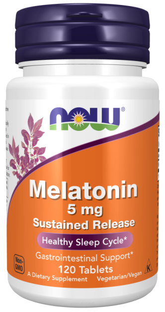 Now Melatonin 5mg | 120 tabletek Substained Release