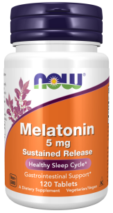 Now Melatonin 5mg | 120 tabletek Substained Release