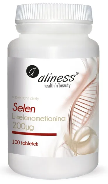 Aliness Selen L-Selenometionina 200mcg | 100 vege tabletek