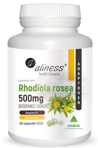 Aliness Rhodiola rosea (różeniec górski) 500mg | 60 Vege caps