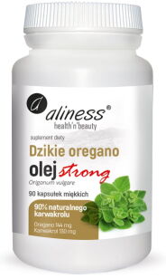 Aliness Dzikie oregano olej STRONG 100% naturalny | 90 kapsułek miękkich